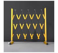 Barrière Extensible - Clôture de Circulation rétractable de 119,9 cm de Haut sur Roues, barrière Portable pour allées de Chantier et Usage extérieur, Installation Facile