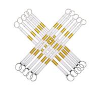 Barrière Extensible pour Cône (Yellow and White) Barre De Cône De Barrière Sécurité en Extensible Légère for Les Travaux Routiers/parkings(10Pcs)