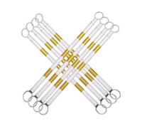 Barrière Extensible pour Cône (Yellow and White) Barre De Cône De Barrière Sécurité en Extensible Légère for Les Travaux Routiers/parkings(8Pcs)