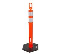 Barrière Facile à Transporter, size to 1 | Réfléchissant, Poteau Guidage avec base propre Caoutchouc, pour Route, Professionnels du