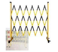 Barrière métallique extensible - Portail de circulation pliable et portable pour parking extérieur et chantier, clôture d'allée rétractable, jaune, dimensions : H 120 cm x L 600 cm (19,6 pi)