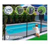 Barrière piscine démontable SECURIPOOL Noire 5m fixations 16mm