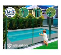 Barrière piscine démontable SECURIPOOL Verte 6m fixations 16mm