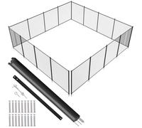 Barriere protection piscine - VEVOR - Clôture de Piscine Amovible Barrière Piscine Creusée Extérieur 1,21x14,63m noir