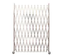 Barrière routière rétractable sur Roues, clôture Extensible et connectable pour Usage Industriel, Scolaire et Commercial, barrière de sécurité Portable et Durable (120 x