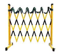 barrières Clôture de barrière de porte d'isolation en métal de système de porte de barricade mobile extensible for la construction avec la bande d'avertissement extensions(Svart,1.2mx 3m)