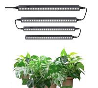 Barrina T5 Lampe Plante Interieur, 1FT 29cm, 5000K, Magnétique, Pack de 4 | Connectable, Couvercle Noir, LED Lumière de Croissance avec Interrupteur, Plug and Play