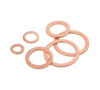 BARRINS Lot de 5 rondelles plates de 2 mm d'épaisseur M24 25 26 27 28 29 30 32 33 34 35-84 mm Joint d'étanchéité solide en cuivre pour carter d'huile pour bateau (28 x 35 x 2 mm)