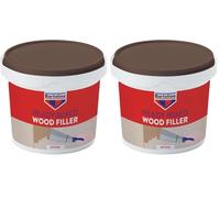 Bartoline Mastic à Bois Prêt à l'Emploi Bartoline Brun 500 g - Mastic Durable et Facile à Utiliser pour Les Réparations de Bois à l'Intérieur et à l'Extérieur (Lot de 2)