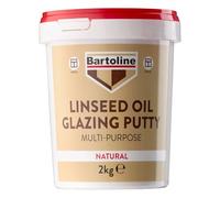 Bartoline Mastic Vitrifiant à l'Huile de Lin Bartoline 2 kg - Mastic Polyvalent Couleur Naturelle pour Fenêtres et Cadres - Idéal pour Cadres en Bois et Métal