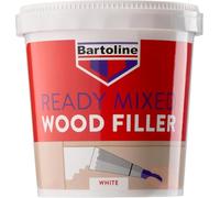 Bartoline Ready Mixed Wood Filler White 1 kg, Mastic Durable et Facile à Utiliser pour Les Réparations de Bois à l'Intérieur et à l'Extérieur