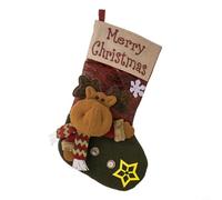 Bas de Noël en tissu pour cheminée pour arbre de Noël grande capacité | Avec corde suspendue accrochez partout utilisé pour arbre couronne rotin à bonbons enfant