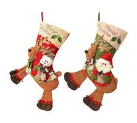 Bas De Noël - Sac De Bonbons De Vacances En Peluche, Grande Pochette De Che | Sac À Conteneurs Goodie En Tissu Doux Bordé De Peluche | Manteau De Cheminée Pour Fête De Noël En family, Présentoir De Fria