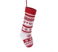 Bas De Noël Tricoté 44cm Grande Capacité pour décor Sapin | Tissu Tricoté Adapté Maison Bureau pour fête pour intérieur Extérieur Taille 44x19x0 5cm