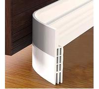 Bas de Porte Adhésif Calfeutrer Porte Bas Joint Strip - OUTAD - Isolant Sous Porte Souple Silicone - Blanc