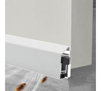 Bas de Porte Automatique Balai de Porte Automatique en Applique | Cale-porte Insonorisée pour Bas de Porte, Kit de Joint D'étanchéité Anti-poussière(White,180cm(70.8in))
