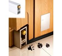 Bas de Porte Automatique Balai de Porte Automatique Insonorisé en Aluminium Encastré, Joint Porte