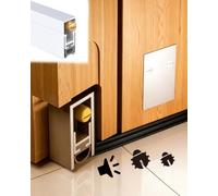 Bas de Porte Automatique Balai de Porte Automatique Insonorisé en Aluminium Encastré, Joint Porte
