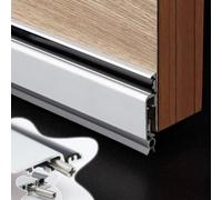 Bas de Porte Automatique Balai de Porte éTroit Auto-Ajustable Aluminium | Joint D'étanchéité de Porte, Joint de Bas de Porte Automatique Argenté, Montage en Surface, Pour Joint de Porte