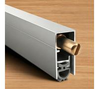 Bas de Porte Automatique Bas de Porte Automatique Insonorisant, Plinthe Automatique Escamotable, Profilé D'étanchéité Encastré pour Bas de Porte, Rail Coupe-froid pour Bas de Porte(18in/46cm)
