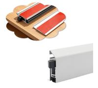 Bas de Porte Automatique Joint de Bas de Porte Automatique Autoadhésif | Joint D’étanchéité en Applique, Plinthe Automatique en Aluminium, Hauteur de Joint Réglable Jusqu’à 15mm