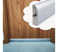 Bas de Porte Automatique Joint de Bas de Porte Automatique pour Intérieur | Bas de Porte en Aluminium à Fixation en Applique, Plinthe Automatique Escamotable, sans Rainurage, Bloque le Bruit