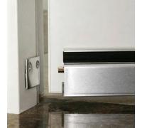Bas de Porte Automatique Joint de Bas de Porte Automatique pour Jeu de 15 mm, Profilé Aluminium pour Plinthe Automatique Pose en Applique, Bas de Porte Anti-courant D'air et Antibruit
