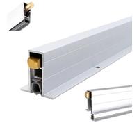 Bas de Porte Automatique Plinthe Automatique Escamotable Encastrée pour Porte, Bas de Porte Coupe-bise Anti-courants D'air pour Intérieur, Bande Anti-poussière pour Bas de Porte(12in/30cm)
