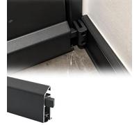 Bas de Porte Automatique Plinthe Automatique pour Porte,Montage en Applique | Bas de Porte Autocollant Anti-courants D'air, Profilé D'étanchéité en Aluminium Noir Mat pour Portes en Bois ou en Métal