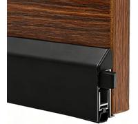 Bas de Porte Automatique Plinthe Automatique pour Porte,montage en Applique | Bas de Porte Automatique Insonorisant en Aluminium Autoadhésif, Hauteur D'étanchéité Réglable Jusqu'à 15 mm