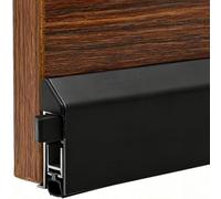 Bas de Porte Automatique Plinthe Automatique pour Porte,montage en Applique | Bas de Porte Automatique Insonorisant en Aluminium Autoadhésif, Hauteur D'étanchéité Réglable Jusqu'à 15 mm