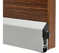 Bas de Porte Automatique Plinthe Automatique pour Porte,montage en Applique | Bas de Porte Automatique Insonorisant en Aluminium Autoadhésif, Hauteur D'étanchéité Réglable Jusqu'à 15 mm