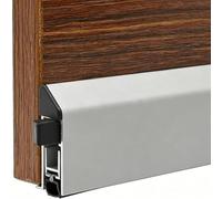 Bas de Porte Automatique Plinthe Automatique pour Porte,montage en Applique | Bas de Porte Automatique Insonorisant en Aluminium Autoadhésif, Hauteur D'étanchéité Réglable Jusqu'à 15 mm