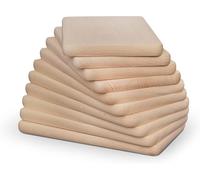 bas Lot de 10 planches à petit-déjeuner, en bois de hêtre naturel non traité, ustensiles de cuisine, pour le pain