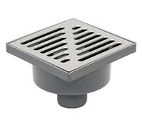 Bas Sortie Grille Acier Inoxydable 150x150mm Sol Siphon Vidange 50mm Tuyau