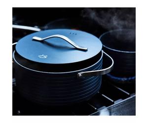 BASALT FUTUR Faitout aluminium pressé épais revêtement céramique D24 cm avec couvercle