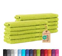 BaSaTex SUPERTOLL - Lot de 10 Serviettes pour invités, 100% Coton (Vert Pomme, 30 x 50 cm)