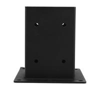 Base D'ancrage du Support de Poteau Métallique Noir pour Clôture Bois | Équerre Charge Lourde, Stabilité Renforcée, Usage Intérieur et Extérieur, Installation Facile, Revêtement Noir