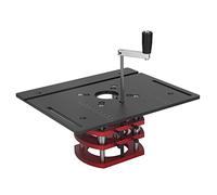 Base de levage pour le travail du bois, élévateur de défonceuse, levage manuel, kit de système de levage de défonceuse, plaque de base pour scie circulaire de table (noir)