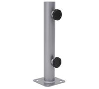 vidaXL Base de parasol pour mât Ø32/34/38 mm Acier à revêtement en poudre compacte et légère argenté