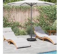 vidaXL Pied de Parasol Art déco Noir Ø 45 x 39,5 cm Fer, Base de Parasol Moderne pour Jardin, Support Circulaire, Design résistant, Solution de Ombre stylée