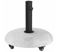 Pied de parasol vidaXL 21 kg, béton gris clair, rond