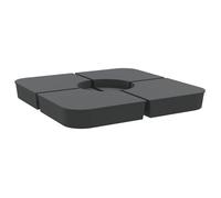 vidaXL Ensemble de 4 pieds de parasol en croix 100 kg PP