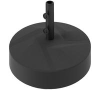 Base de parasol lestable, 30 kg, noire, PEHD, 36/38/48 mm