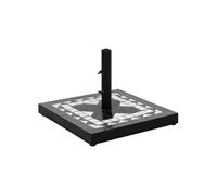 vidaXL Pied de parasol noir et blanc Carré 12 kg