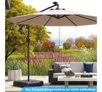 Base de parasol remplissable, 45 L/60 kg, PEHD, compatible avec mâts de 38 à 48 mm
