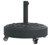 Base De Parasol Ronde Avec Roues Verrouillables 45 X 41 Cm Stable Élégante Extérieur En Pe Noir Helloshop26 02_0056644 Multicolore