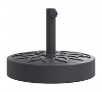 Base De Parasol Ronde Pour Mâts 38 48 Mm 45 X 35,5 Cm Stabilité Renforcée Design Intemporel En Pe Noir Helloshop26 02_0056646 Multicolore