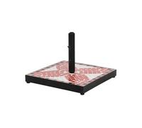 vidaXL Pied de parasol Terracota et Blanc Carré 12 kg