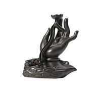 Base de Porte-Encens Brûleur d'encens Backflow Creative Céramique Encens Burner Aromathérapie Retro Fumée Cascade de fumée, Convient à la décoration Maison Travaux Yoga